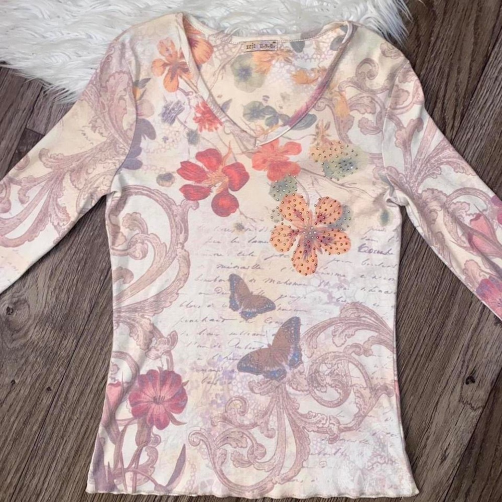Butterfly Fairy Graphic Top Y2k